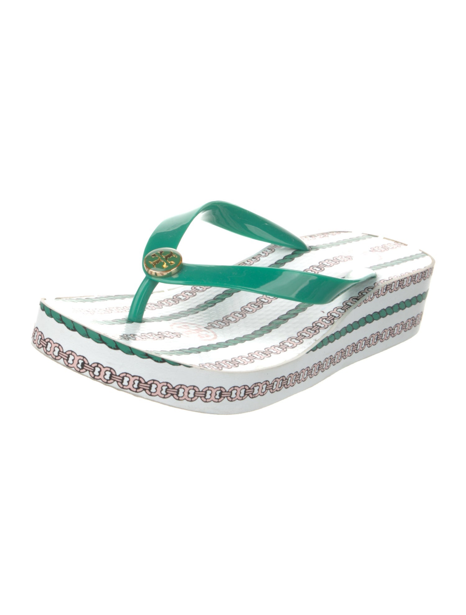 Tory Burch Rubber Printed Flip Flops