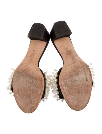 Tory Burch Satin Beaded Accents Slides