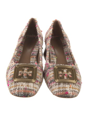 Tory Burch Tweed Pattern Mules