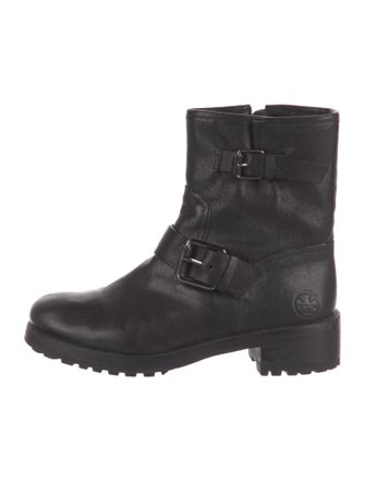 Tory Burch Leather Moto Boots