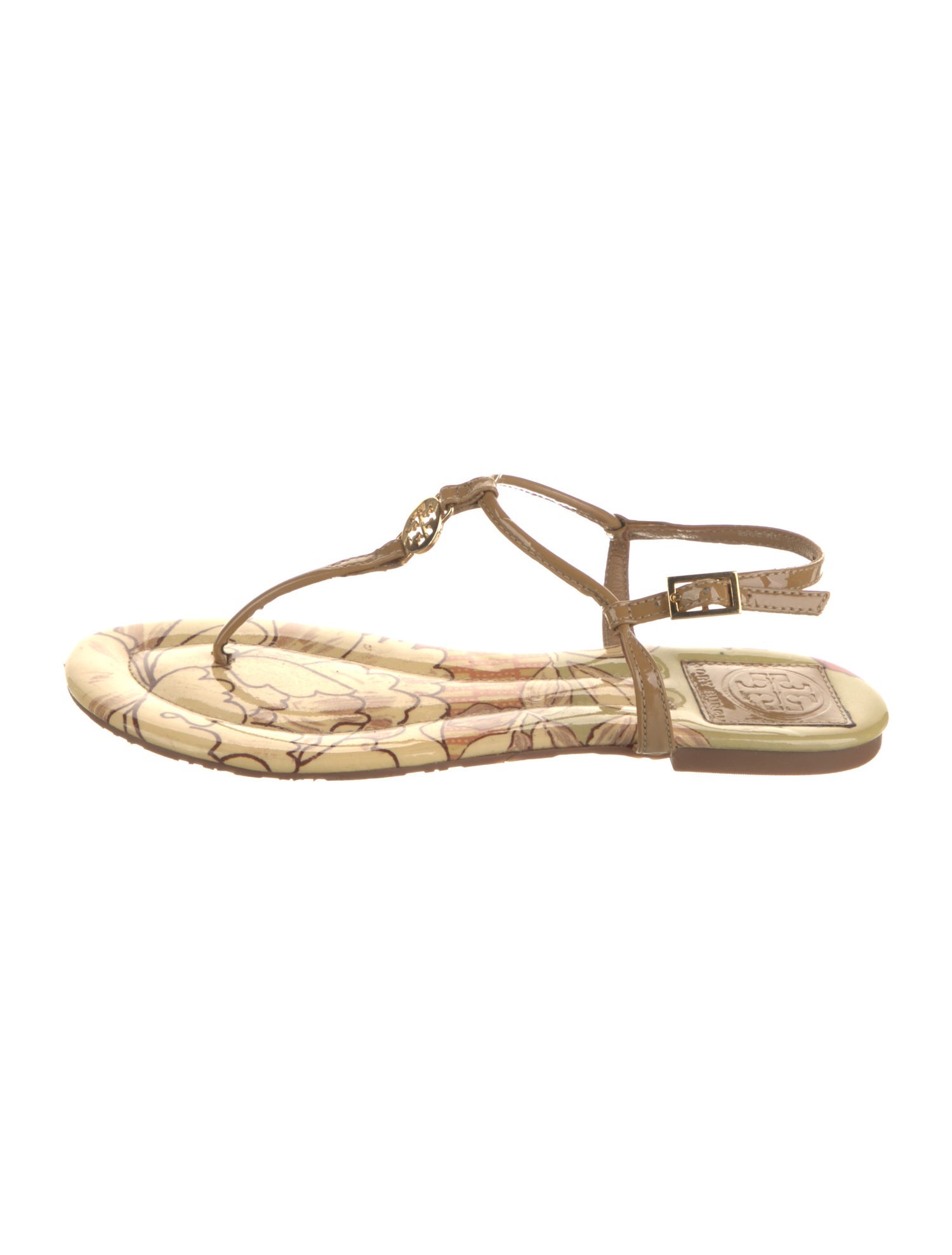 Tory Burch Patent Leather T-Strap Sandals