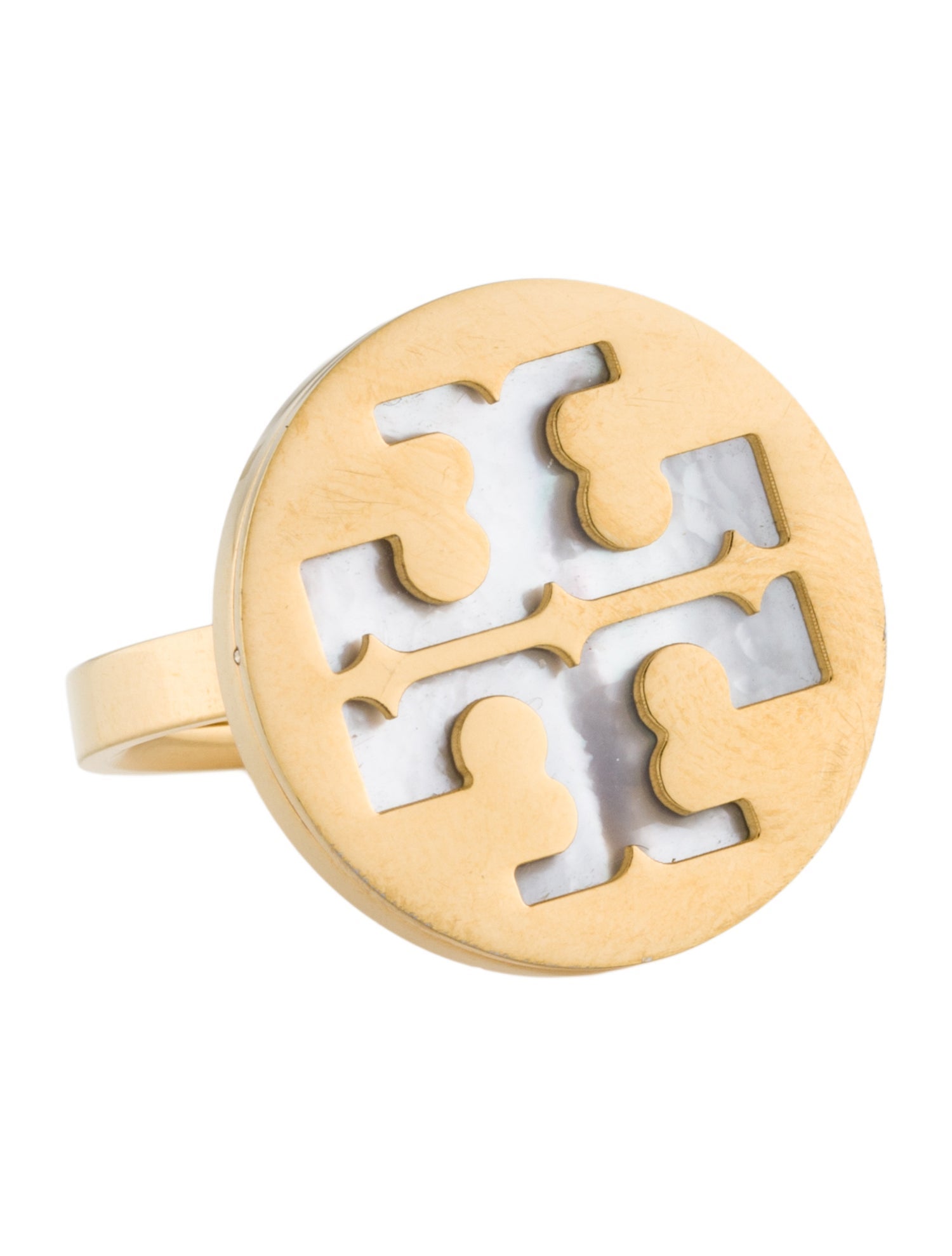 Tory Burch Resin Logo Cocktail Ring