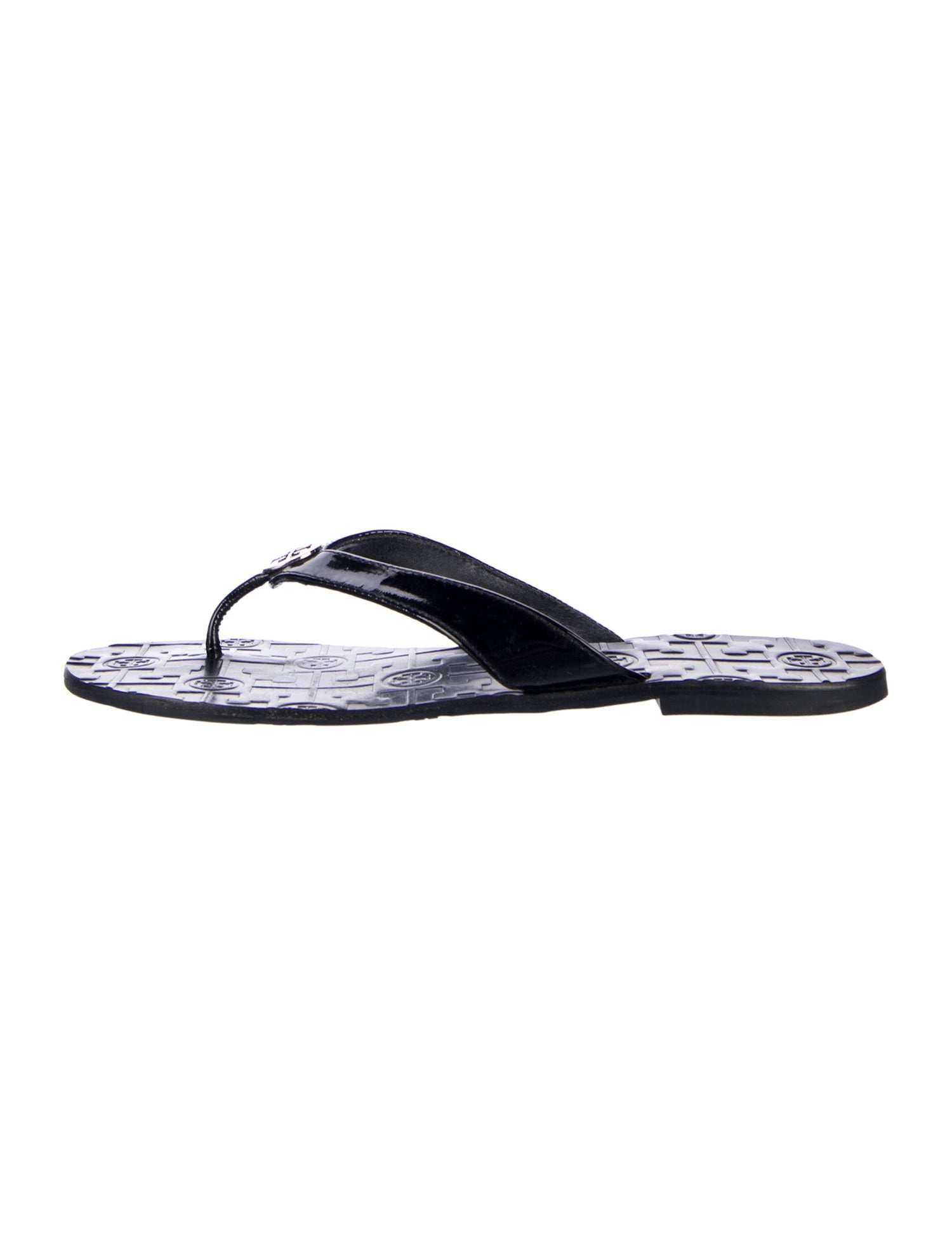 Tory Burch Signature Logo Rubber Flip Flops