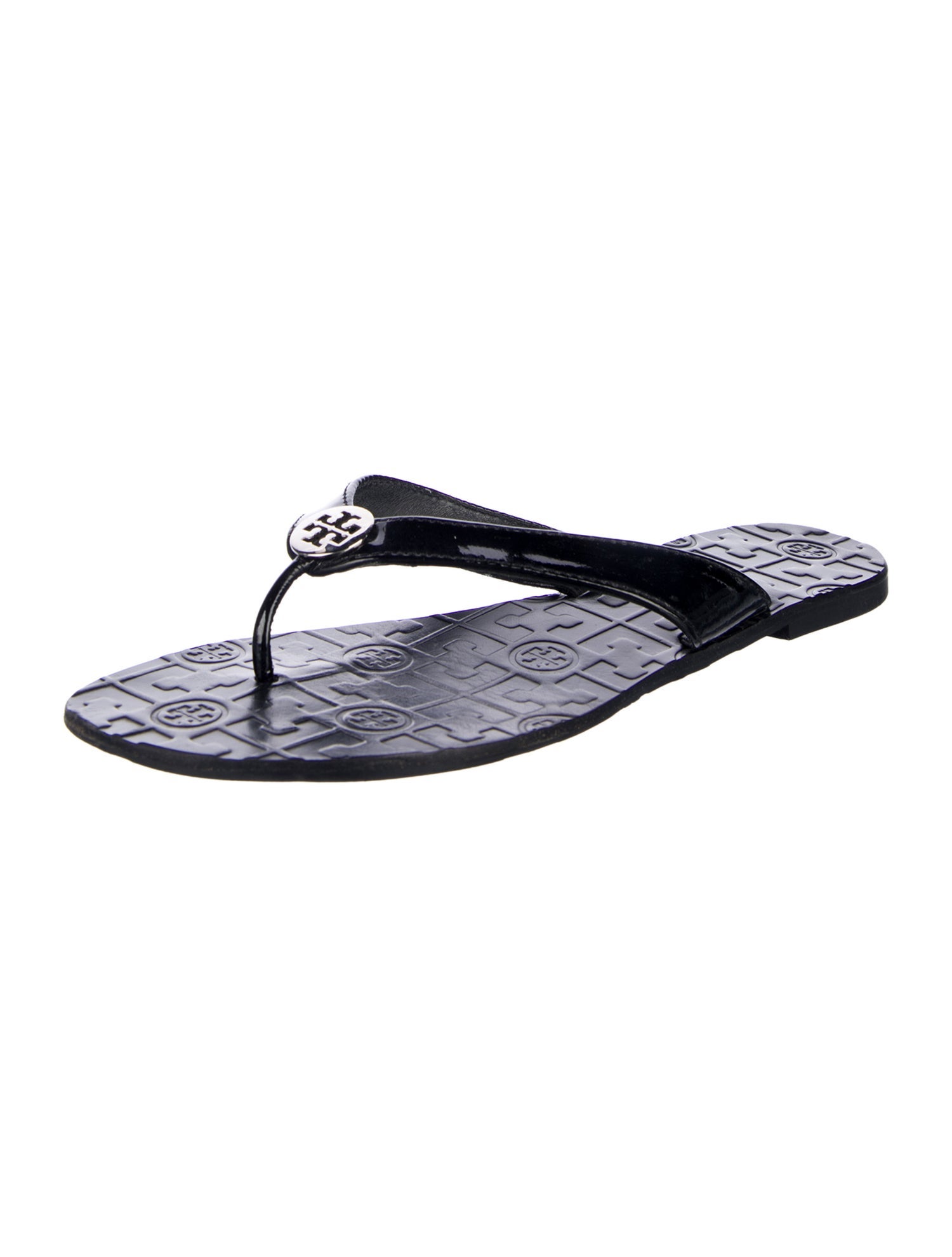 Tory Burch Signature Logo Rubber Flip Flops