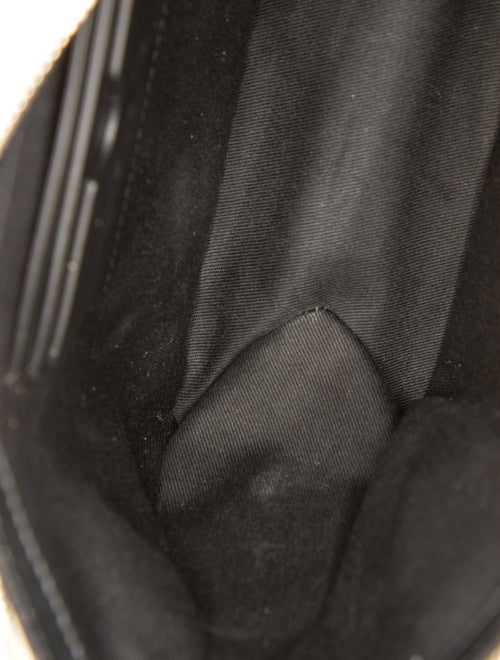 Off-White Raffia Clutch