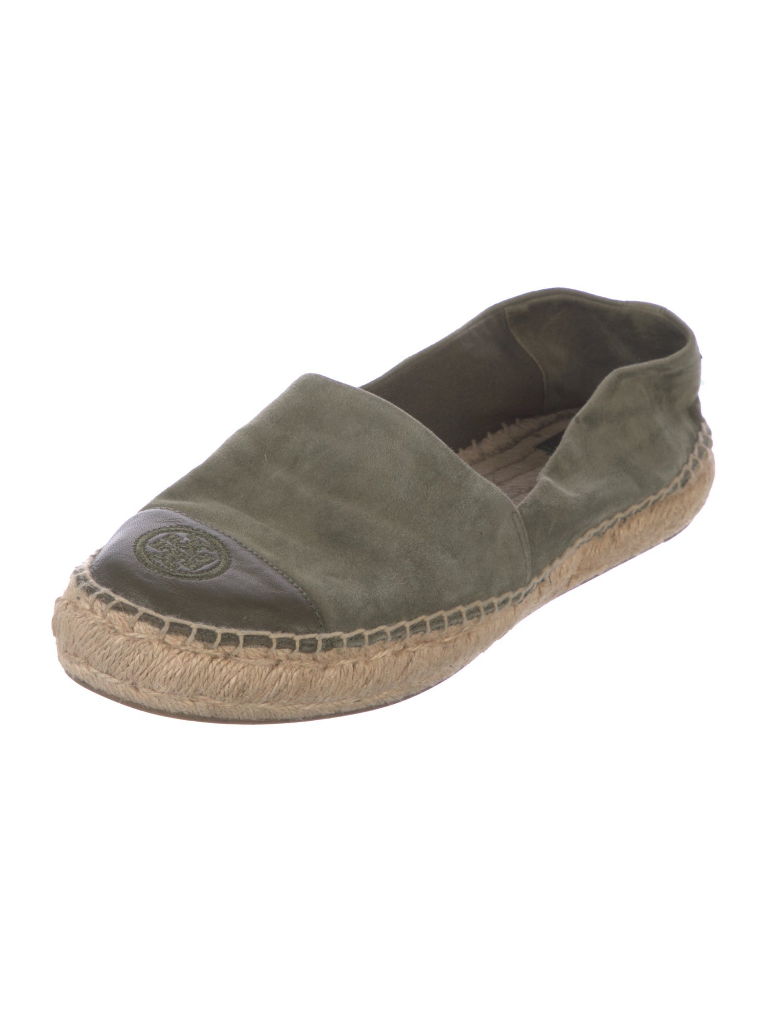 Tory Burch Suede Colorblock Pattern Espadrilles