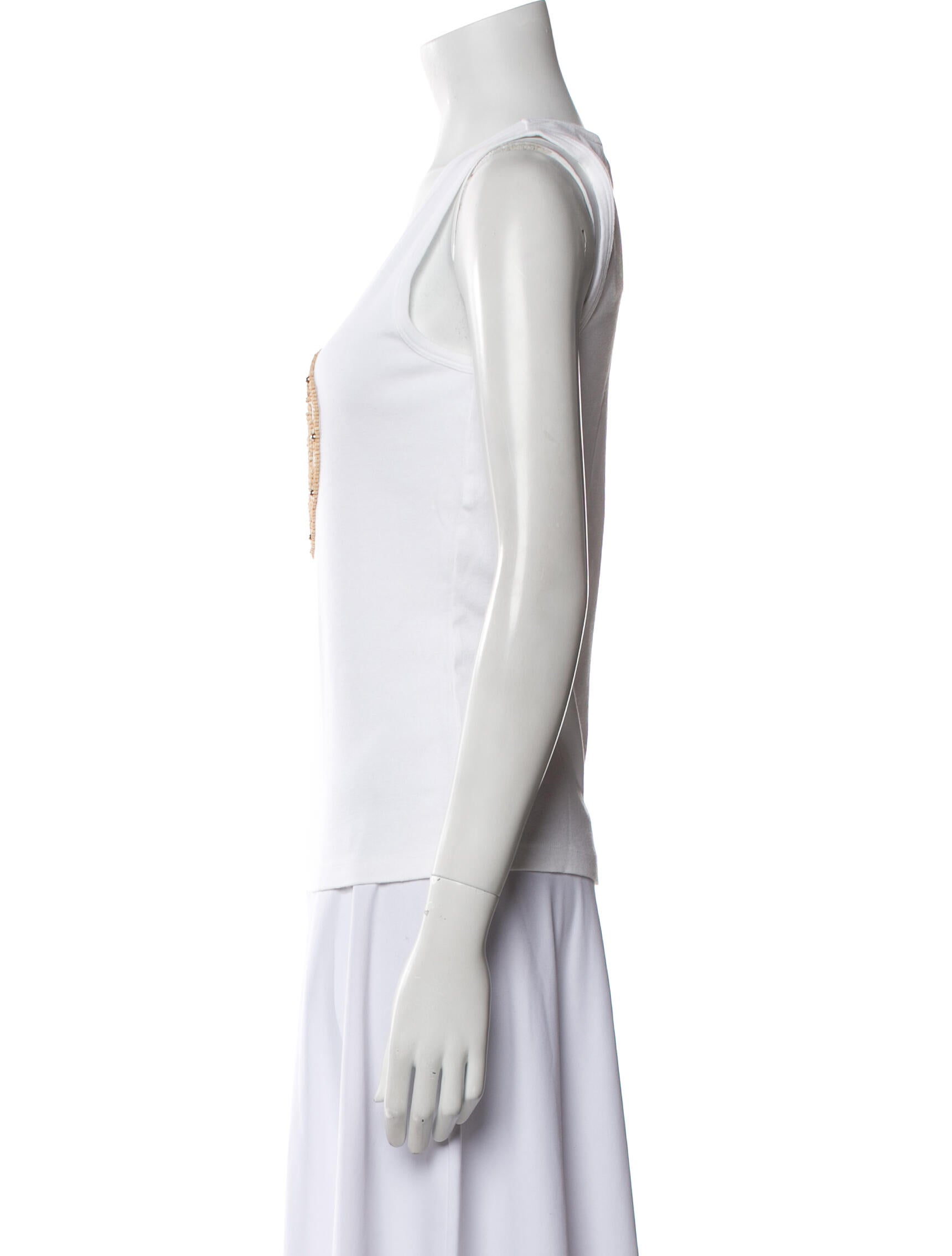 Tory Burch Graphic Print Scoop Neck Top