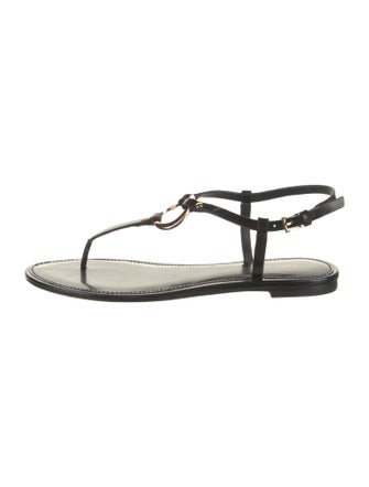 Tory Burch Leather T-Strap Sandals