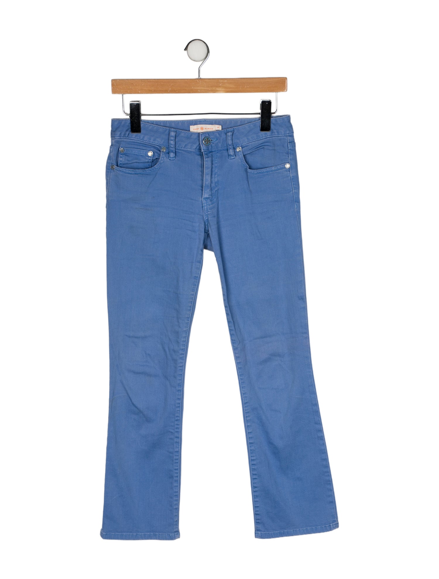 Tory Burch Low-Rise Straight Leg Jeans