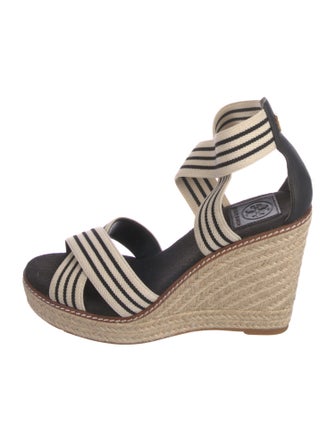 Tory Burch Canvas Striped Espadrilles