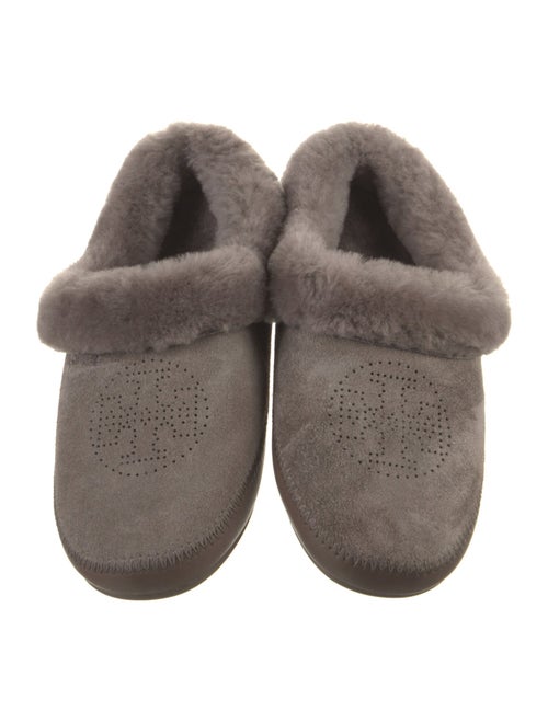 Tory Burch Shearling Lasercut Accents Mules