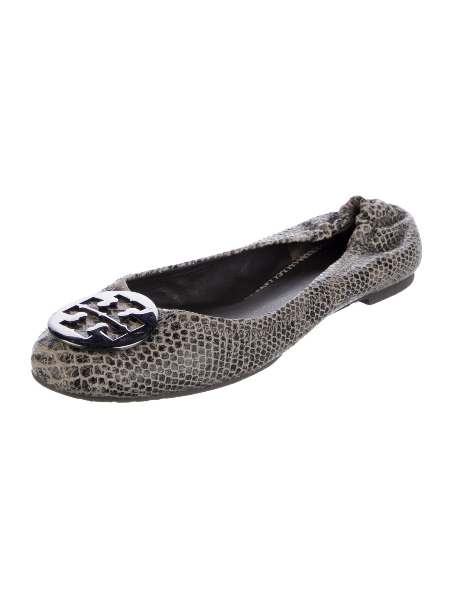 Tory Burch Snakeskin Animal Print Ballet Flats