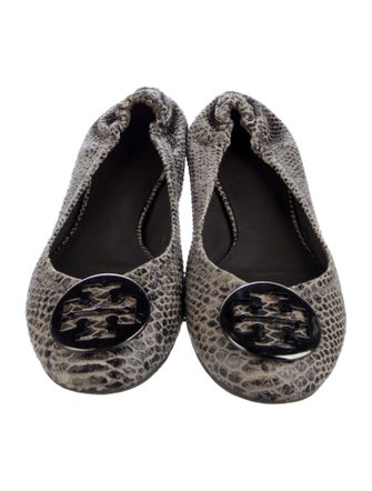 Tory Burch Snakeskin Animal Print Ballet Flats