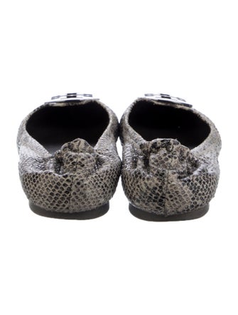 Tory Burch Snakeskin Animal Print Ballet Flats
