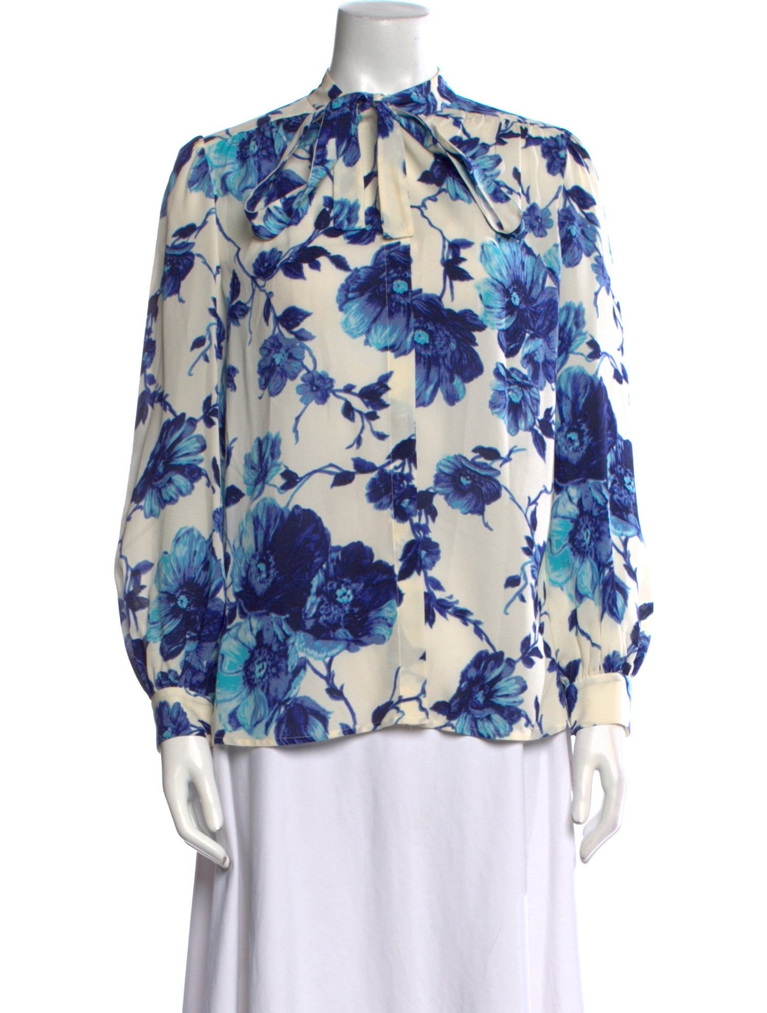 Tory Burch Silk Floral Print Blouse