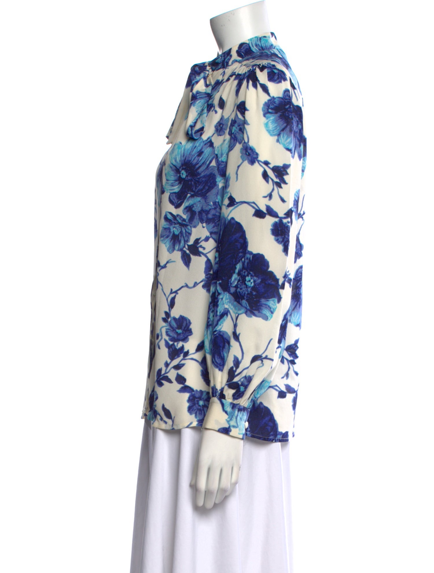 Tory Burch Silk Floral Print Blouse