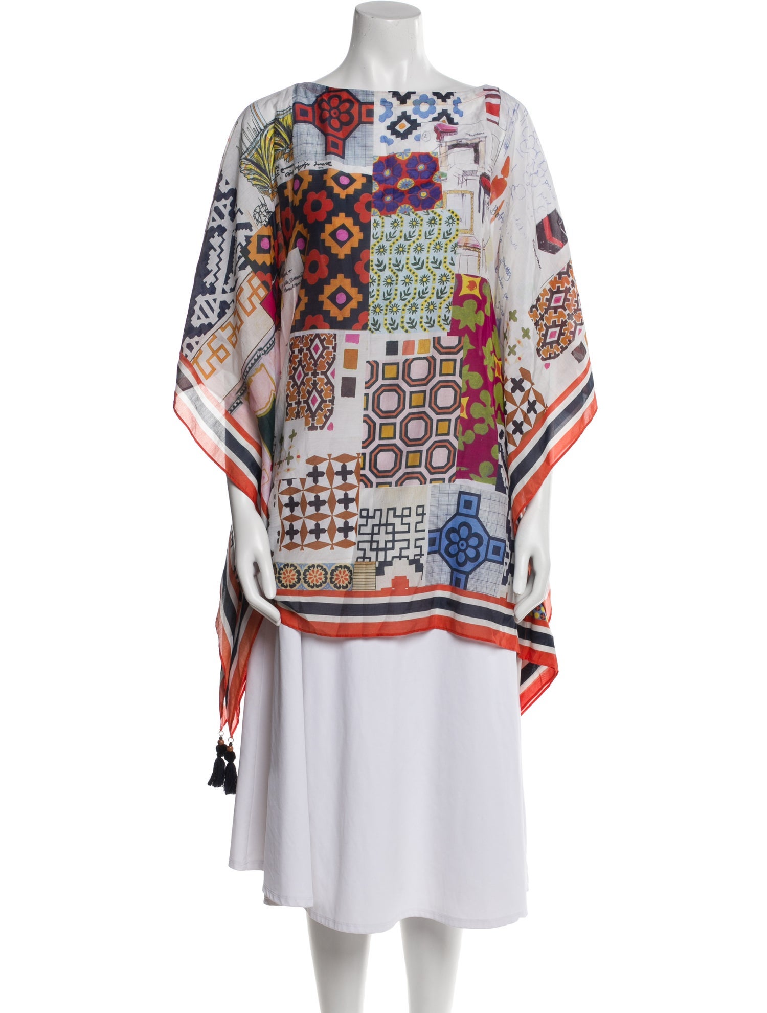 Tory Burch Printed Bateau Neckline Sweater