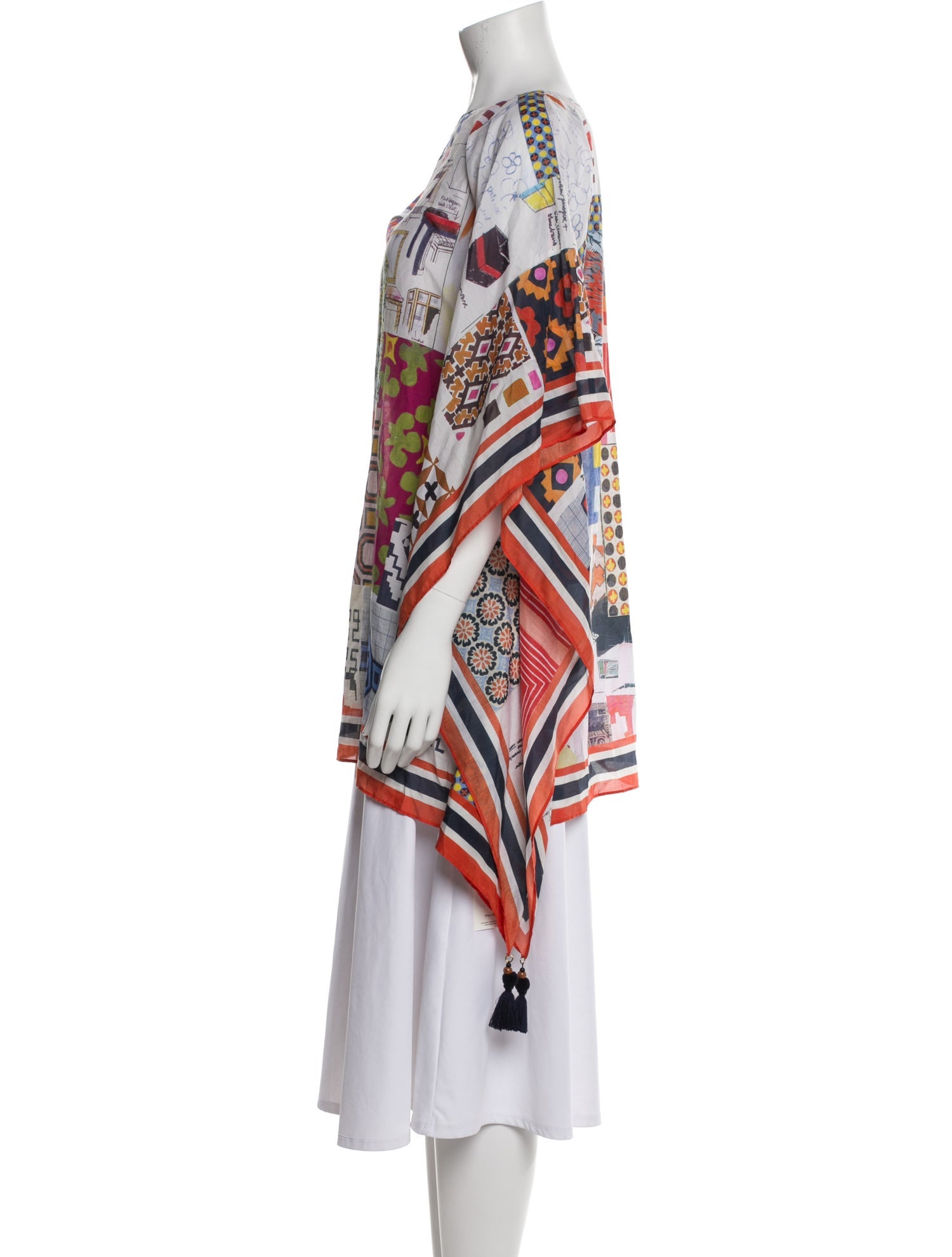 Tory Burch Printed Bateau Neckline Sweater