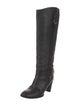 Tory Burch Signature Logo Leather Riding Boots