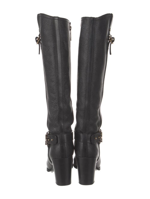 Tory Burch Signature Logo Leather Riding Boots