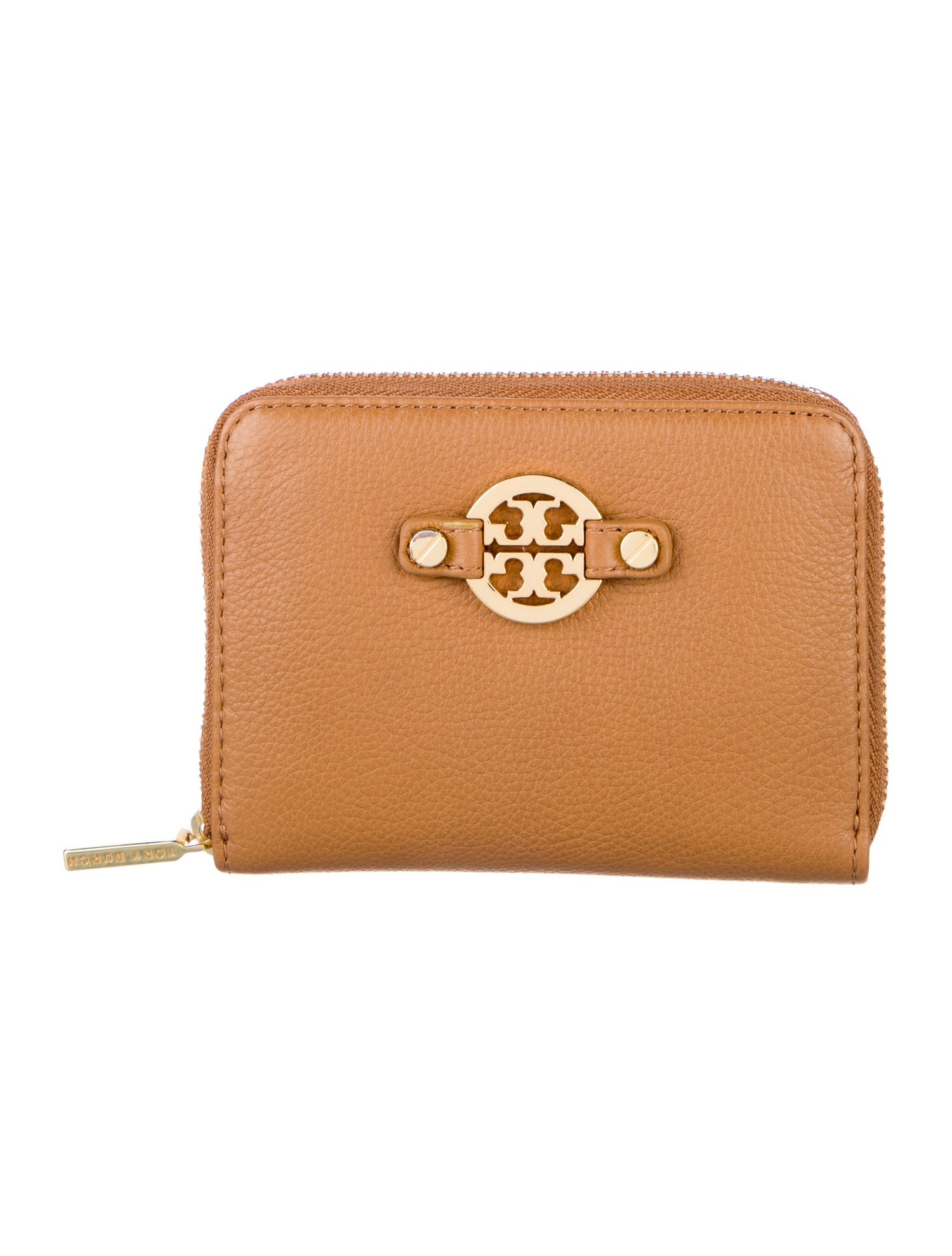 Tory Burch Signature Logo Leather Compact Wallet