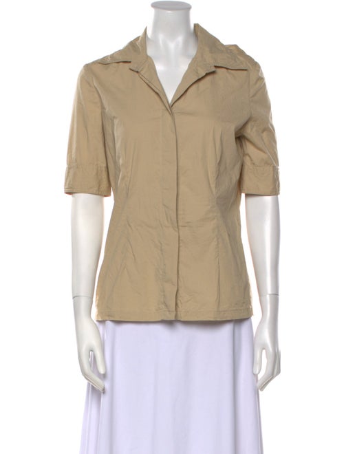 Tory Burch Short Sleeve Button-Up Top