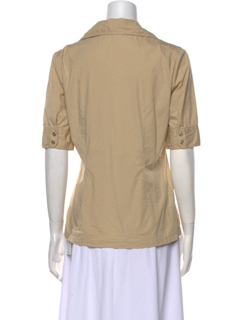 Tory Burch Short Sleeve Button-Up Top