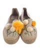 Tory Burch Canvas Embroidered Accent Espadrilles