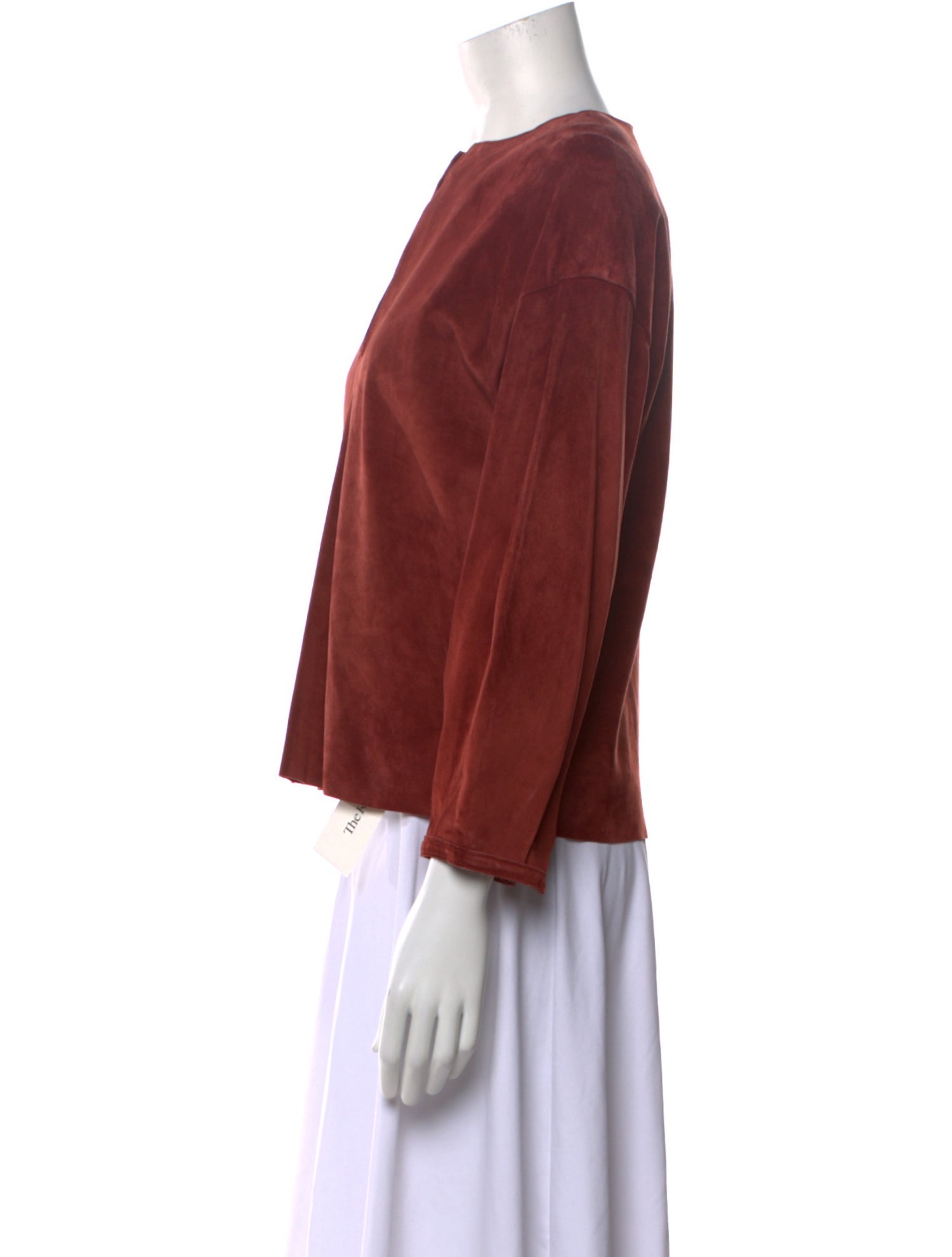 Tory Burch Leather V-Neck Blouse w/ Tags