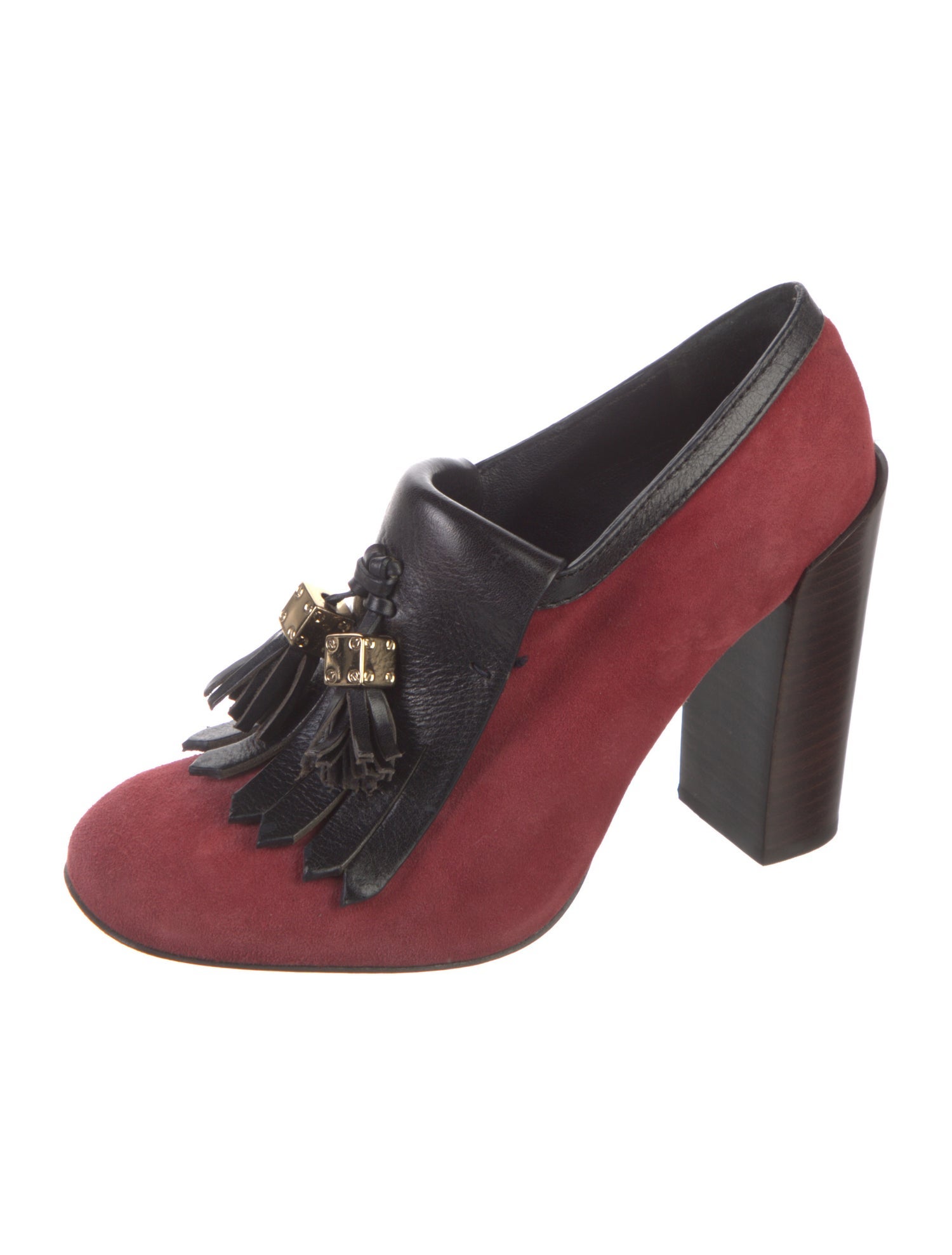 Tory Burch Suede Colorblock Pattern Slingback Sandals