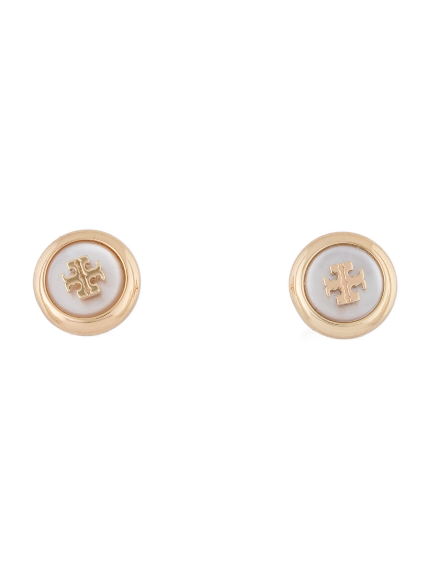 Tory Burch Mother Of Pearl Stud Earrings w/ Tags