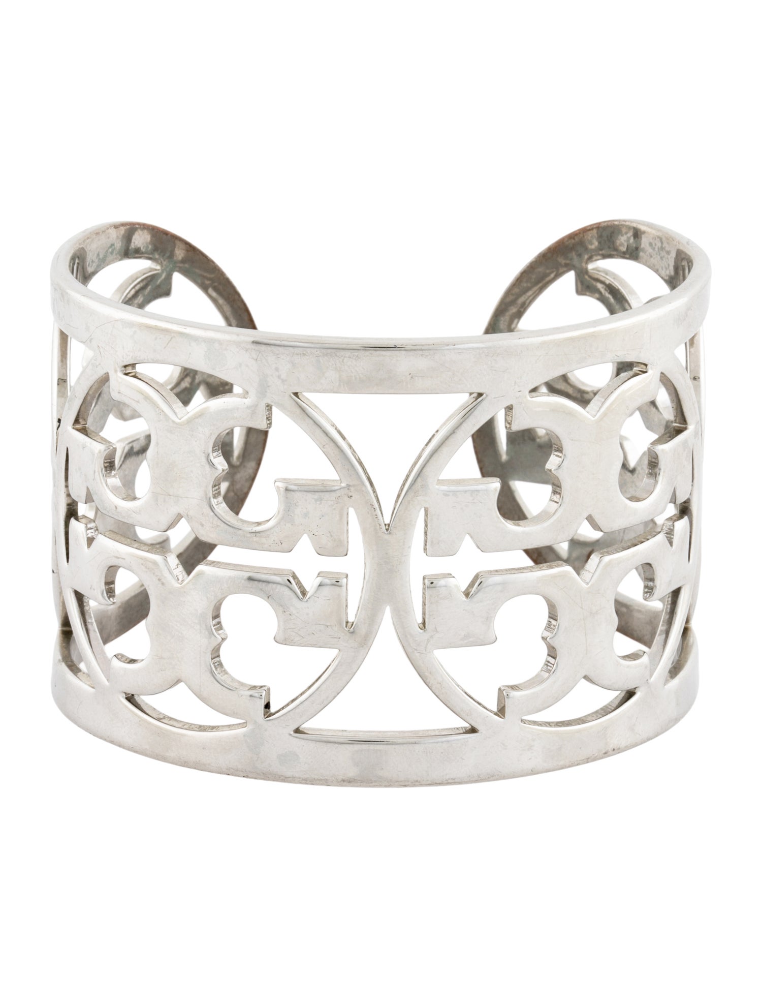 Tory Burch Reva Cut Out Logo Cuff Bracelet