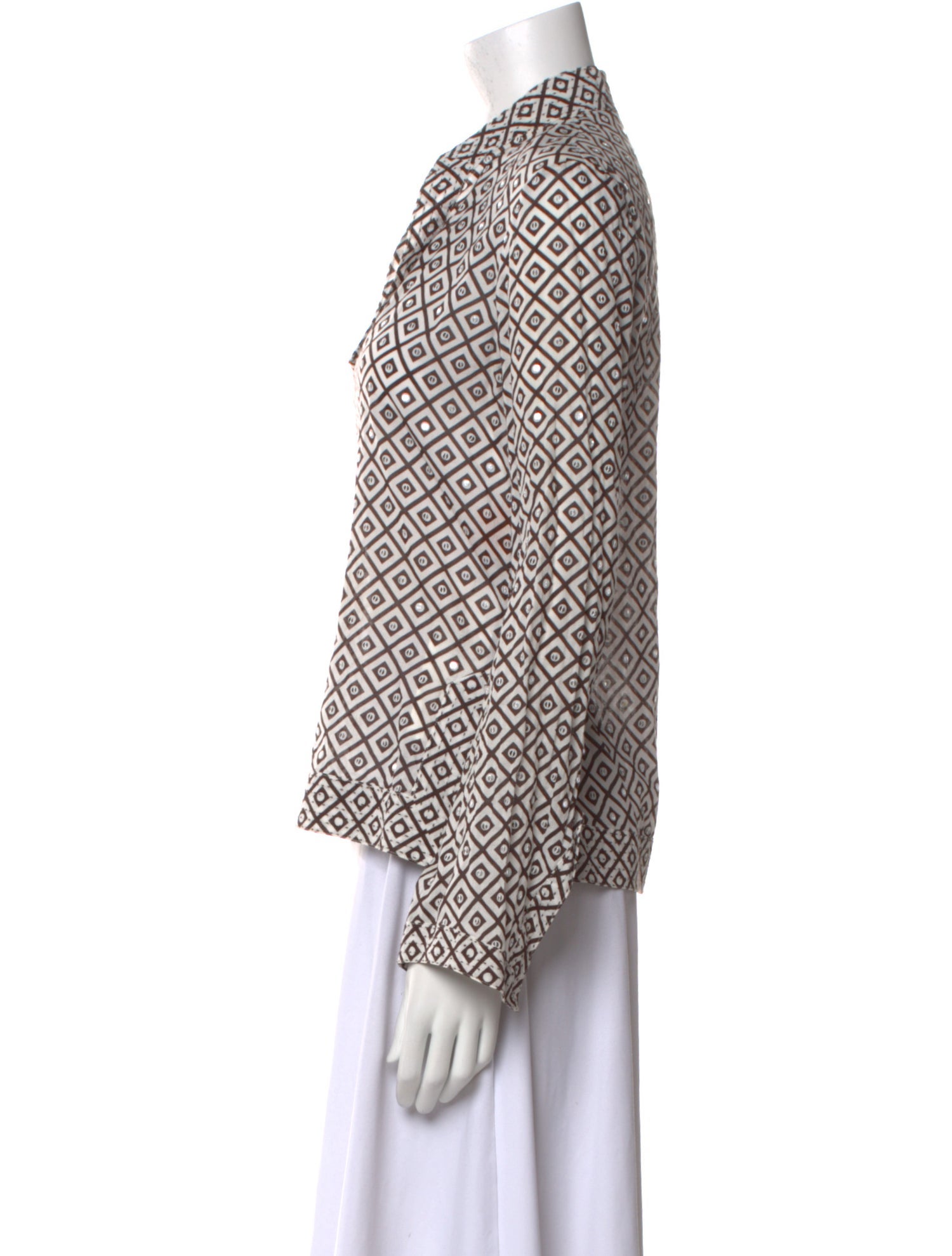 Tory Burch Printed V-Neck Blouse