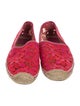 Tory Burch Leather Lace Pattern Espadrilles