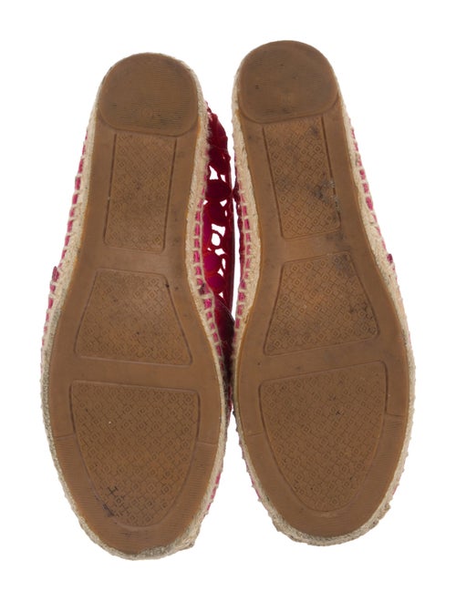 Tory Burch Leather Lace Pattern Espadrilles