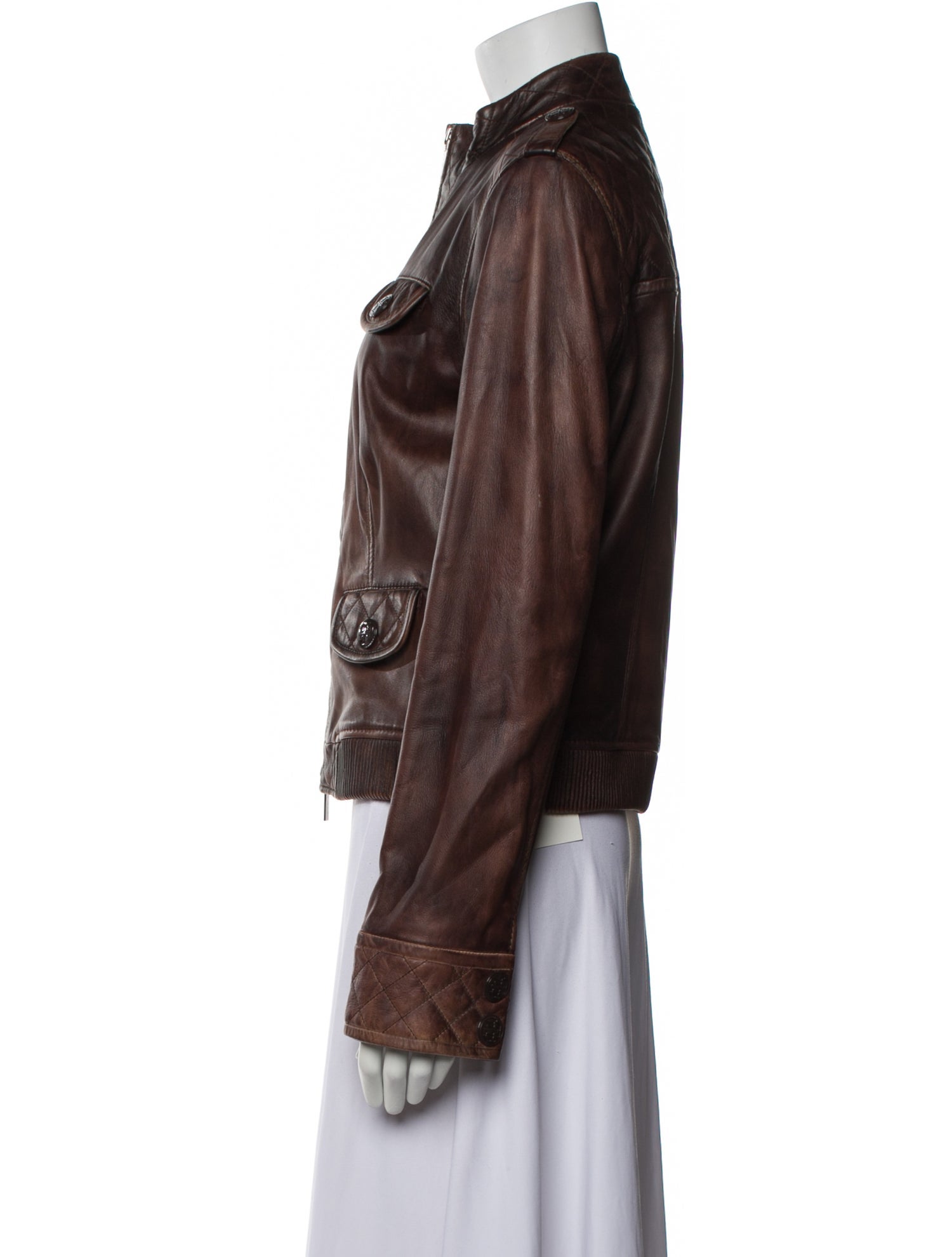 Tory Burch Leather Biker Jacket