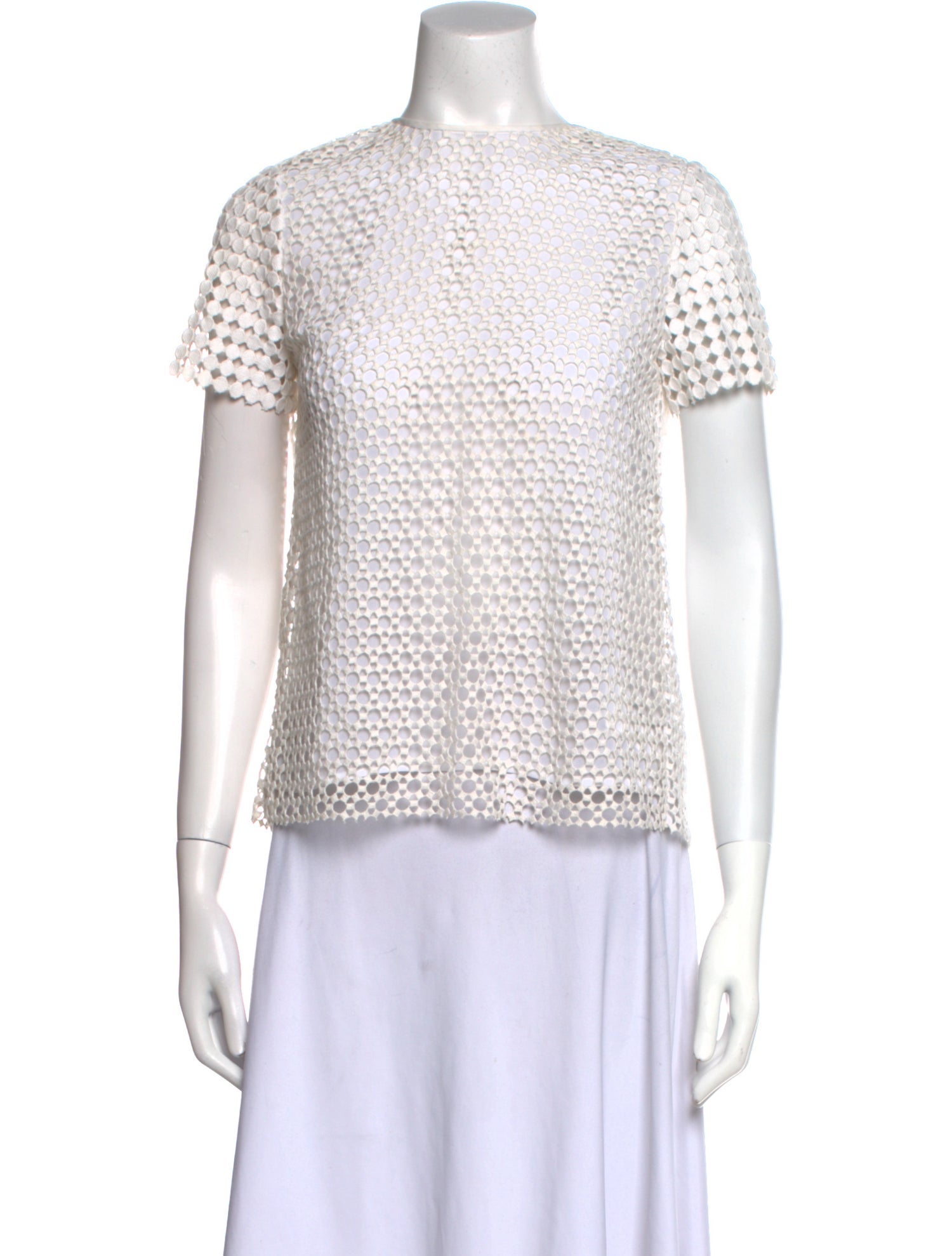Tory Burch Crew Neck Short Sleeve Blouse