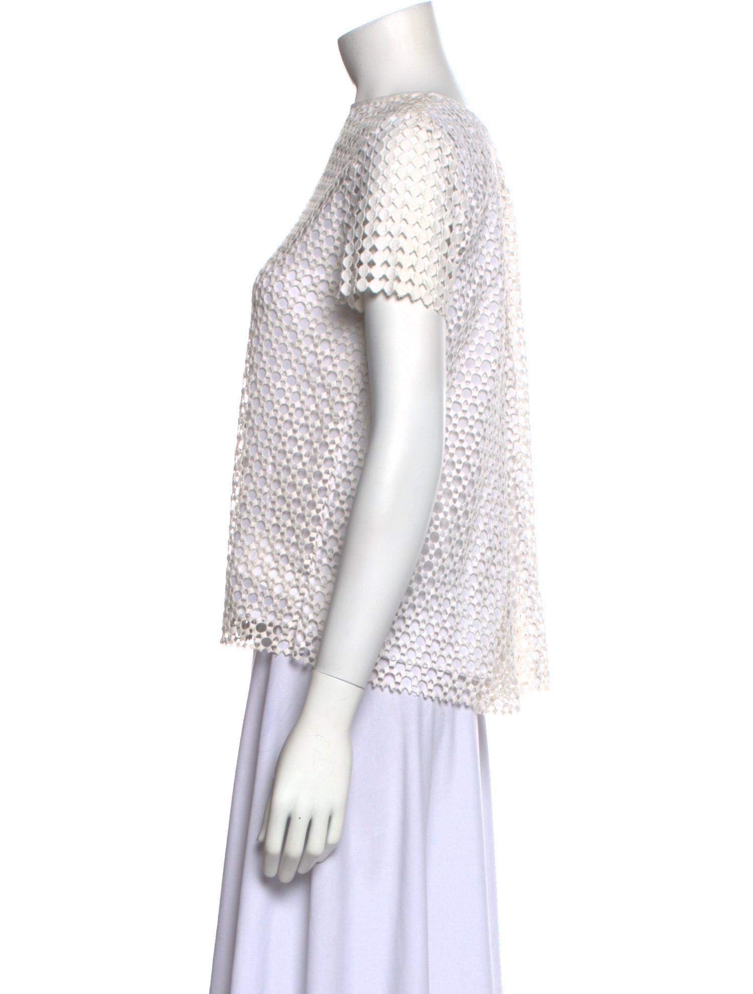 Tory Burch Crew Neck Short Sleeve Blouse