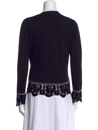 Tory Burch Merino Wool Lace Pattern Sweater