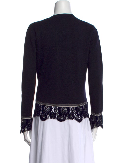 Tory Burch Merino Wool Lace Pattern Sweater