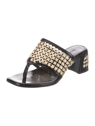 Tory Burch Patent Leather Printed Slides