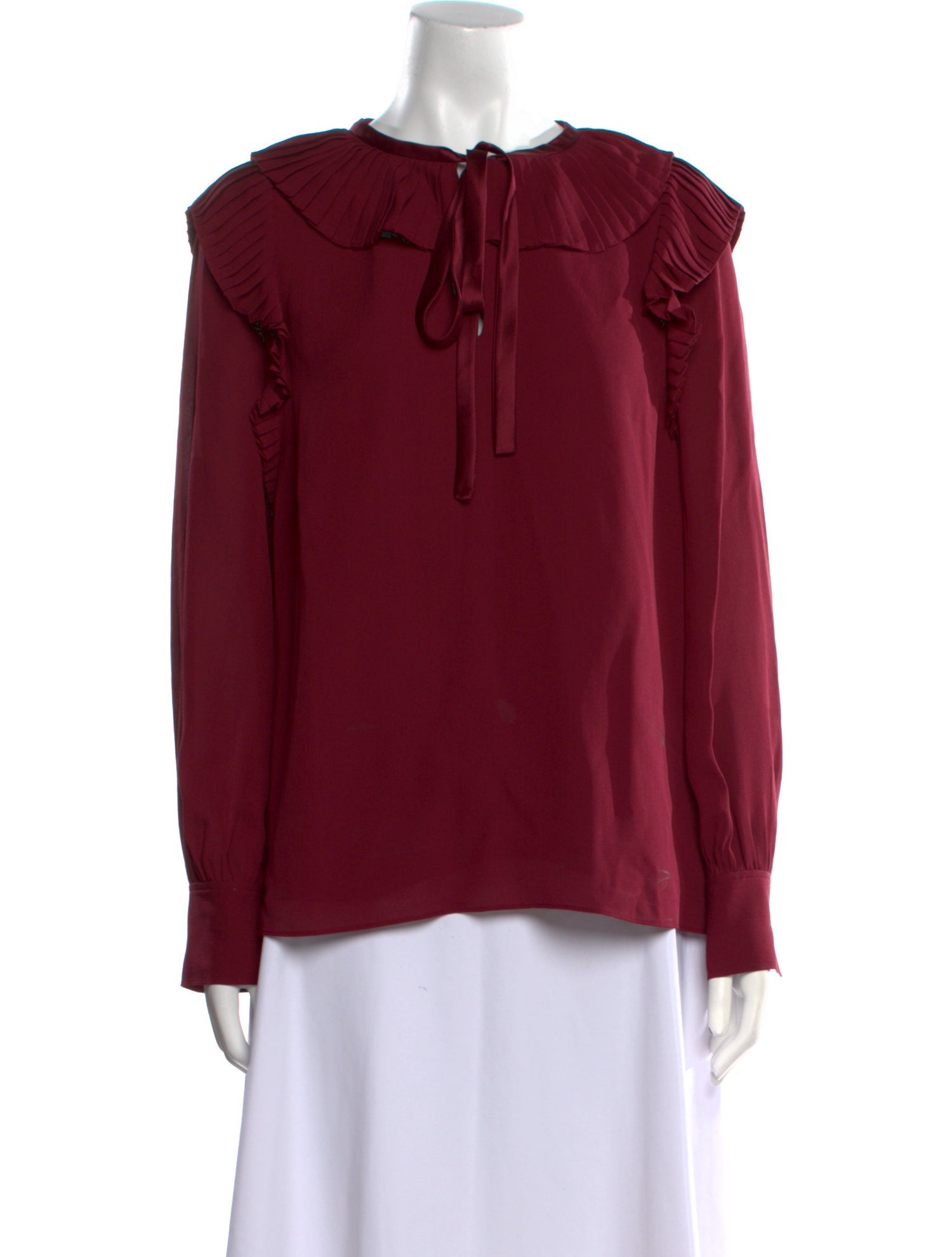 Tory Burch Crew Neck Long Sleeve Blouse