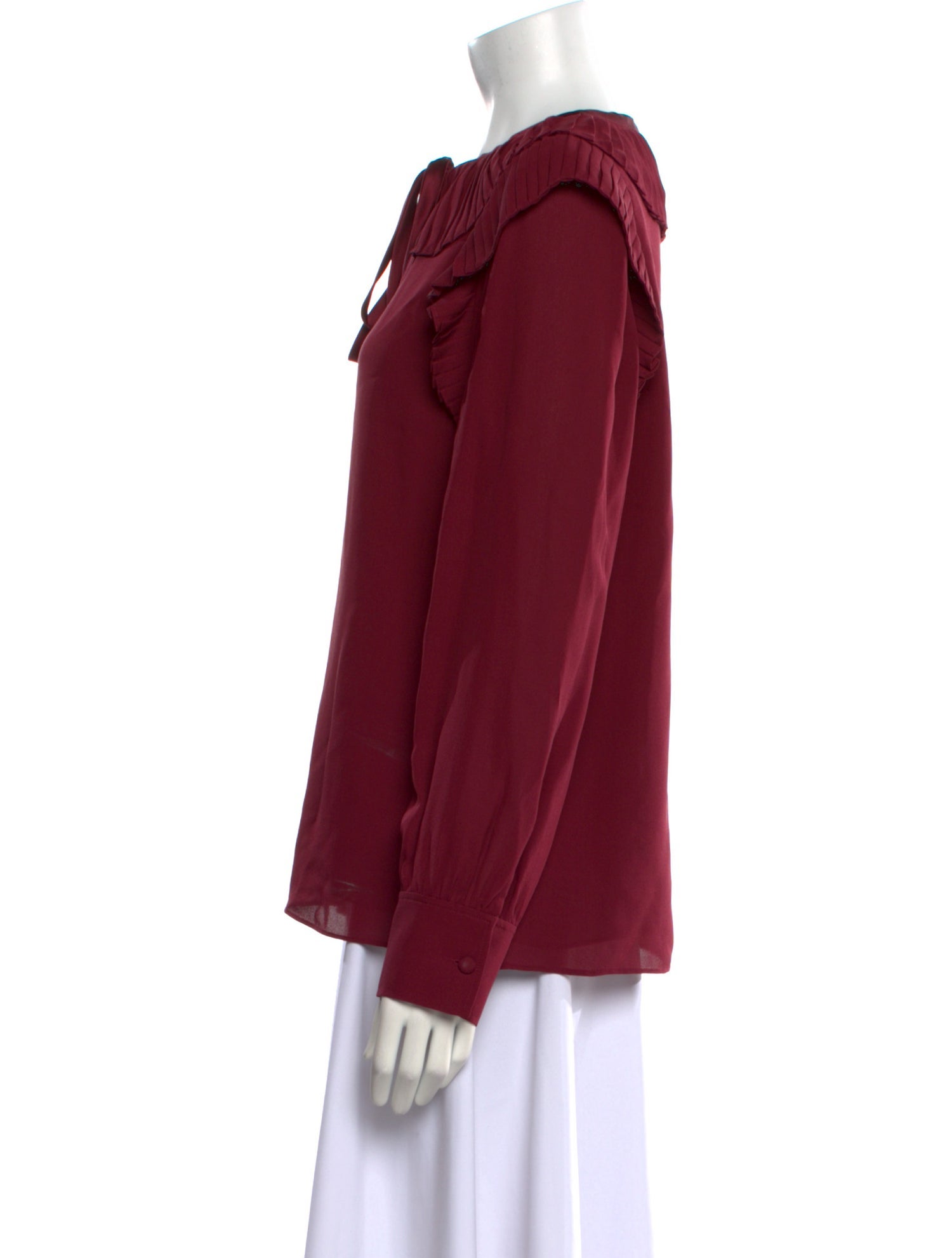 Tory Burch Crew Neck Long Sleeve Blouse