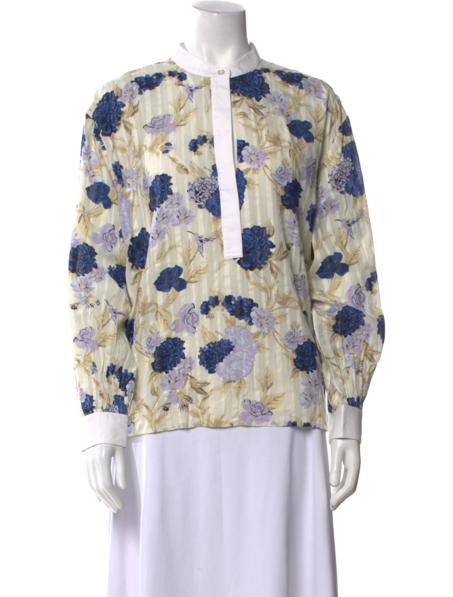 Tory Burch Printed V-Neck Blouse