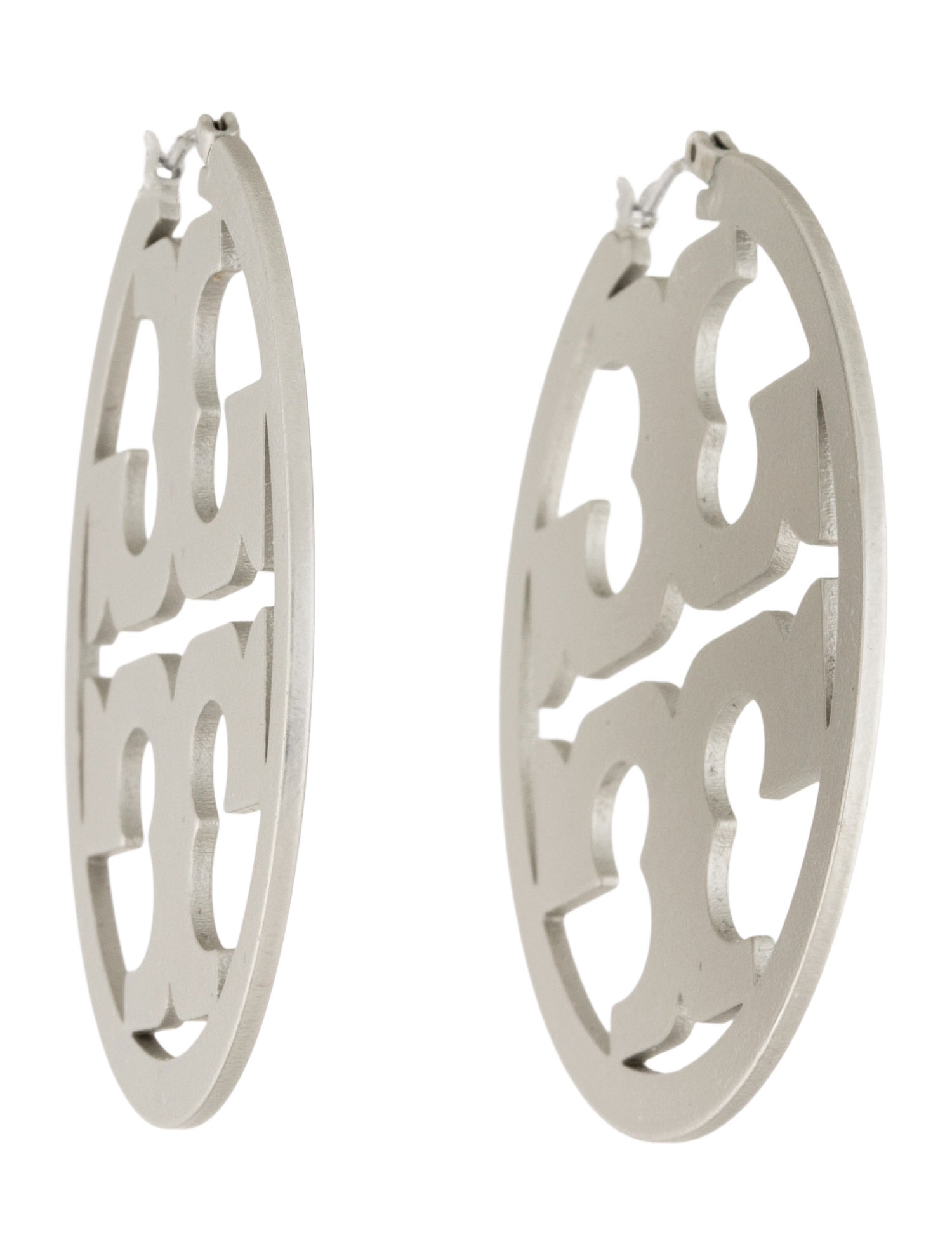 Tory Burch Miller Logo Hoop Earrings