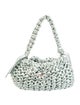 Jimmy Choo Satin Cinch Small Light Verde Woven Satin Shoulder Bag Small