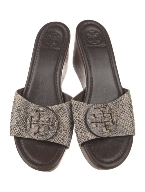 Tory Burch Leather Printed Slides