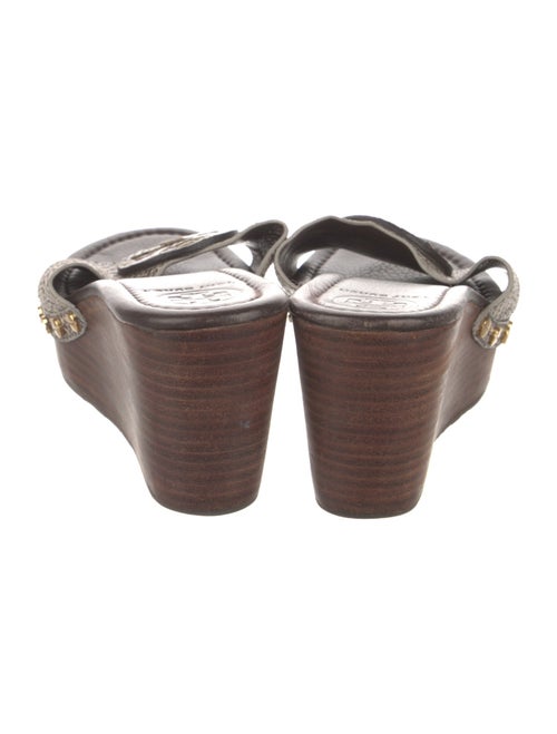 Tory Burch Leather Printed Slides