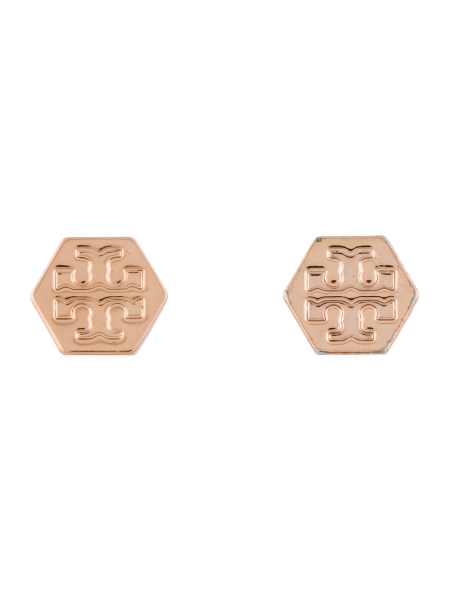 Tory Burch Hexagon Stud Earrings