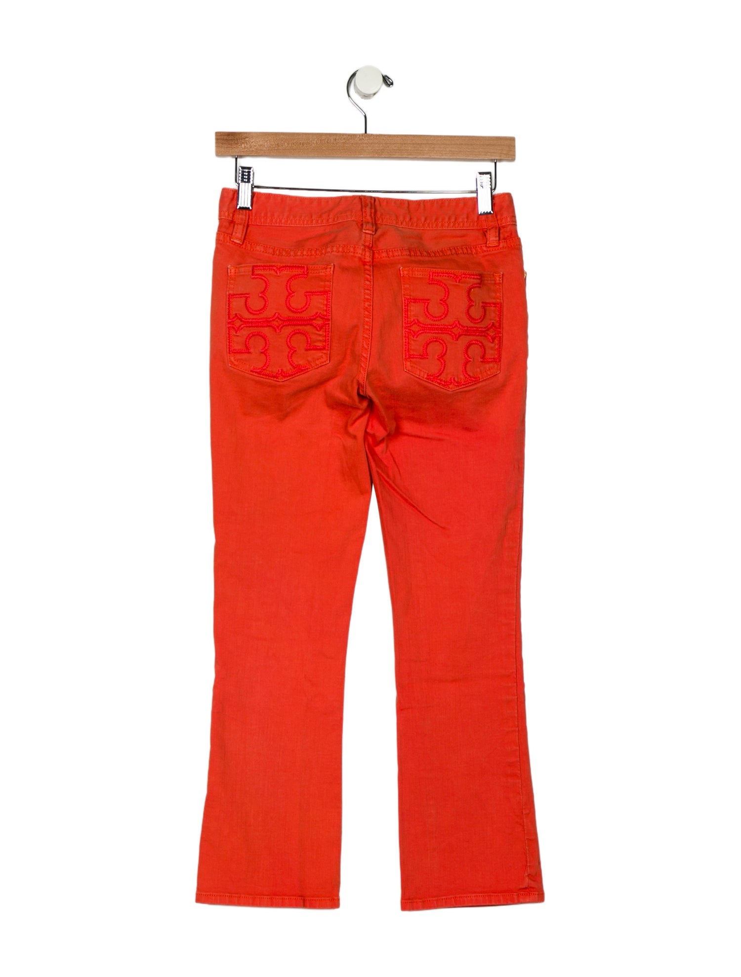 Tory Burch Low-Rise Straight Leg Jeans